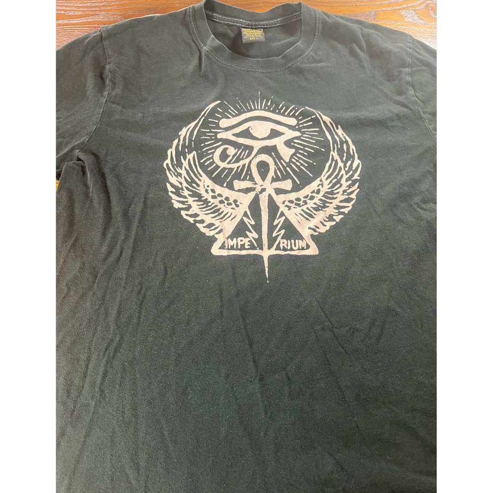 Lucky Brand Shirt Imperium Illuminatie Large Black Graphic 2000s Y2K Shirt